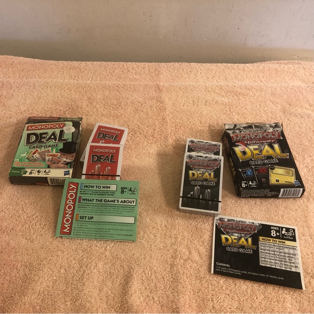 Monopoly Millionaire Deal & Monopoly Deal Complete NOB